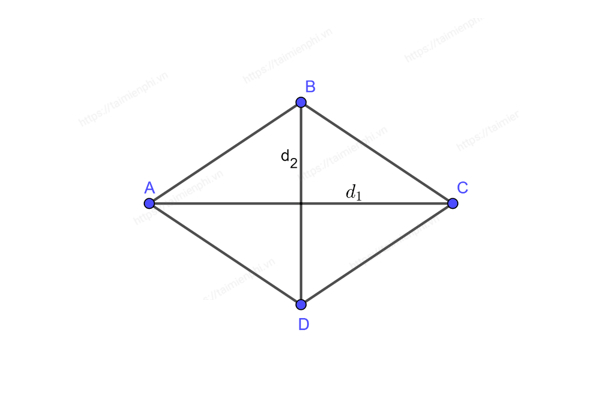 Công thức tính diện tích hình thoi, chu vi hình thoi kèm ví dụ