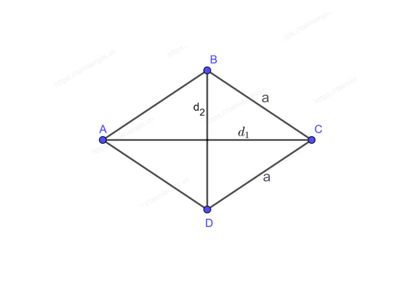 Công thức tính diện tích hình thoi, chu vi hình thoi kèm ví dụ